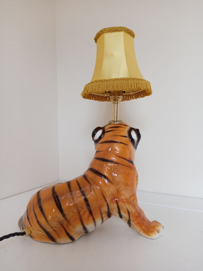 Upcycled Tiger Cub lamp