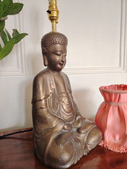 Large Vintage Upcycled Buddah Lamp