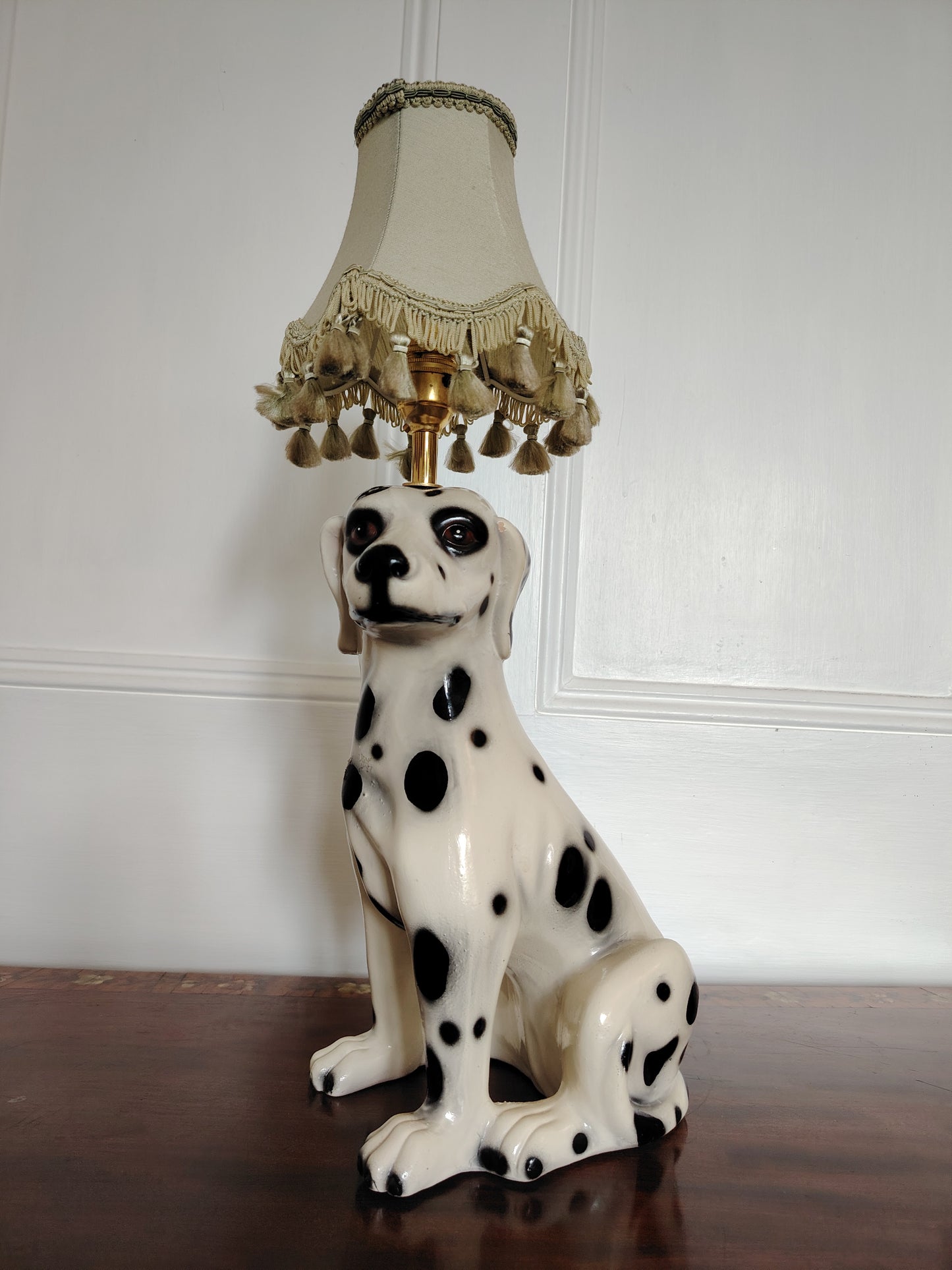 Vintage Reworked Dalmatian Lamp