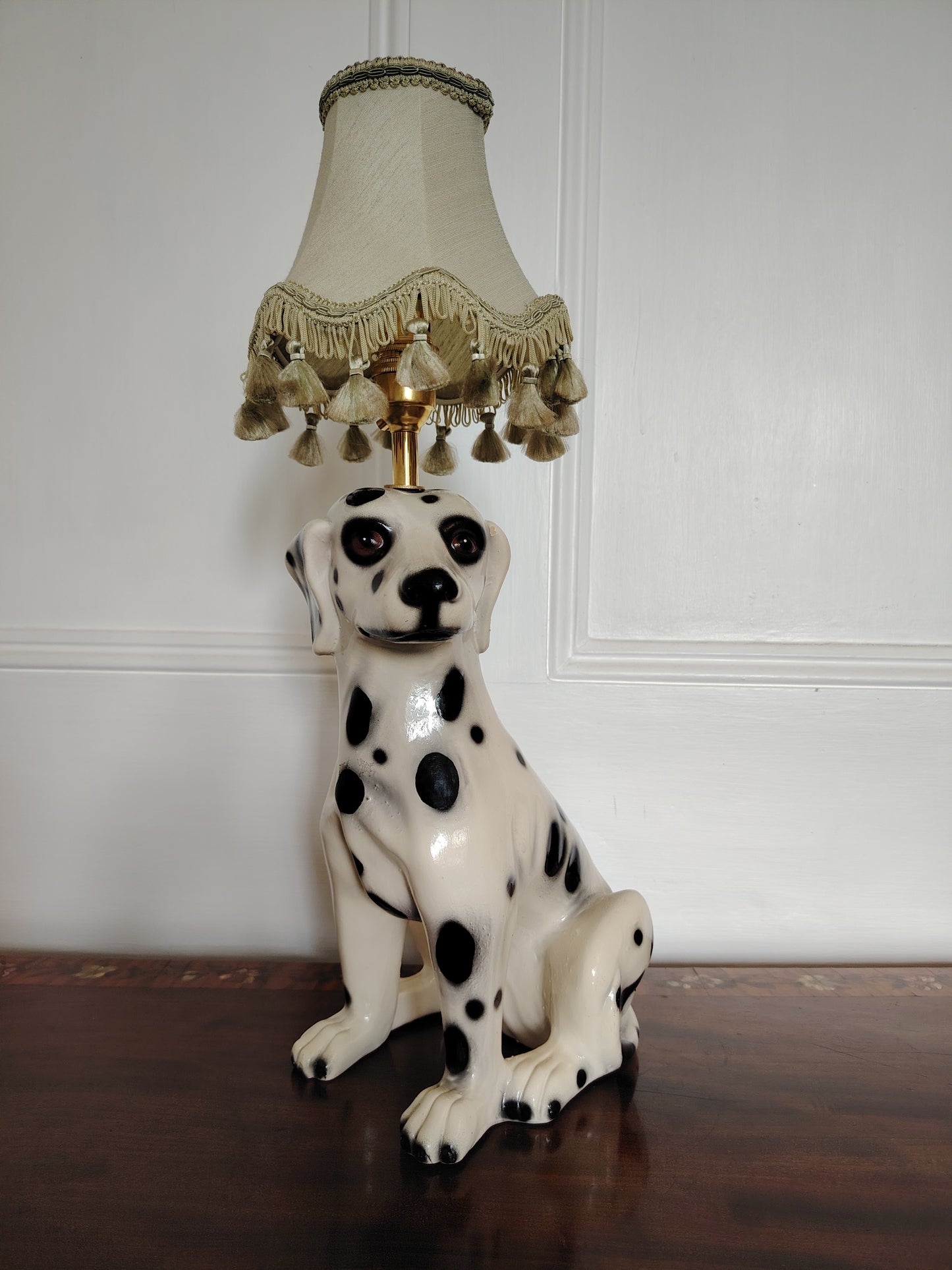 Vintage Reworked Dalmatian Lamp