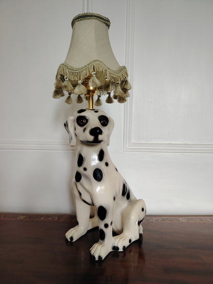 Vintage Reworked Dalmatian Lamp