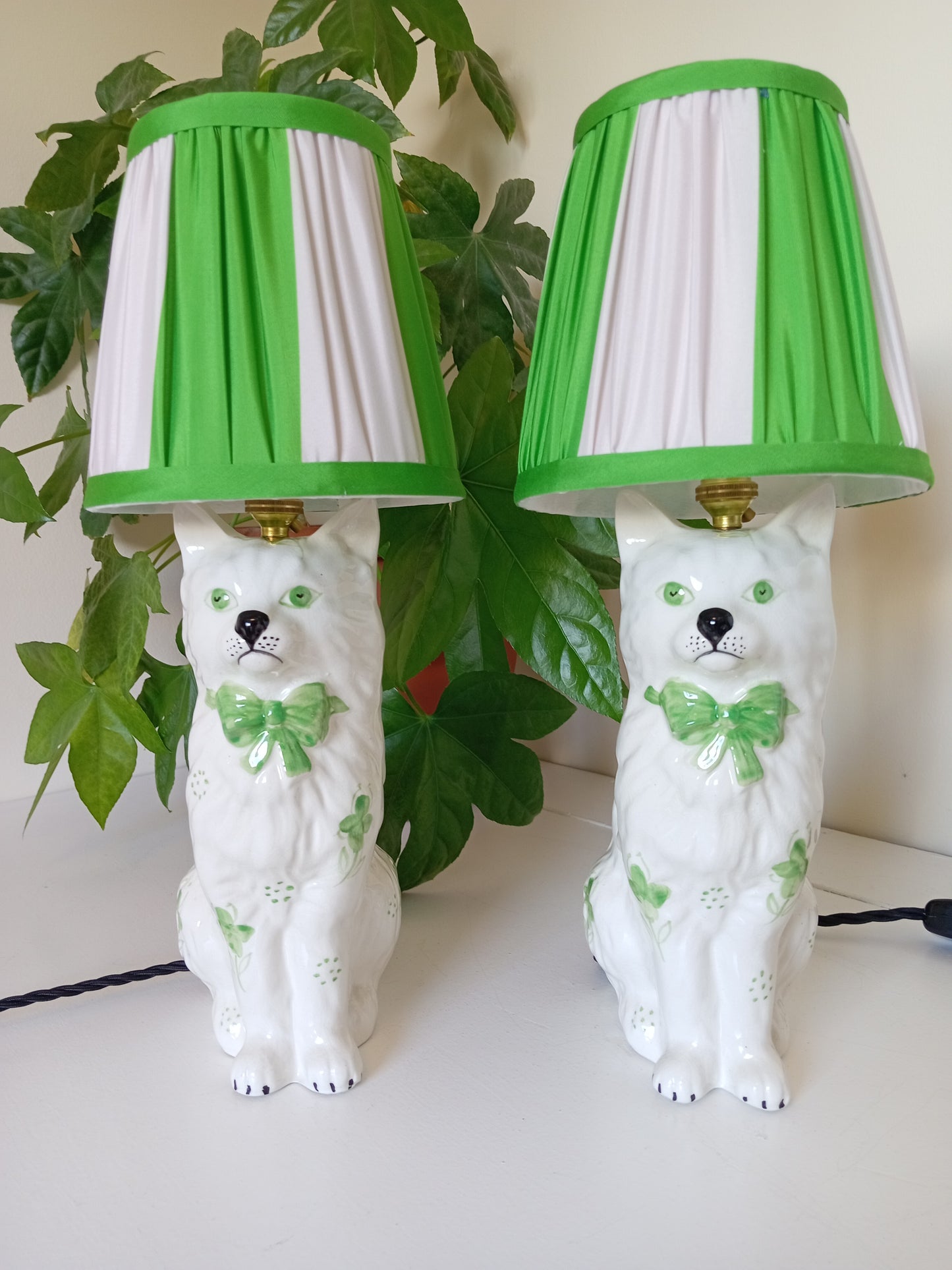 Upcycled Vintage Cat Lamp