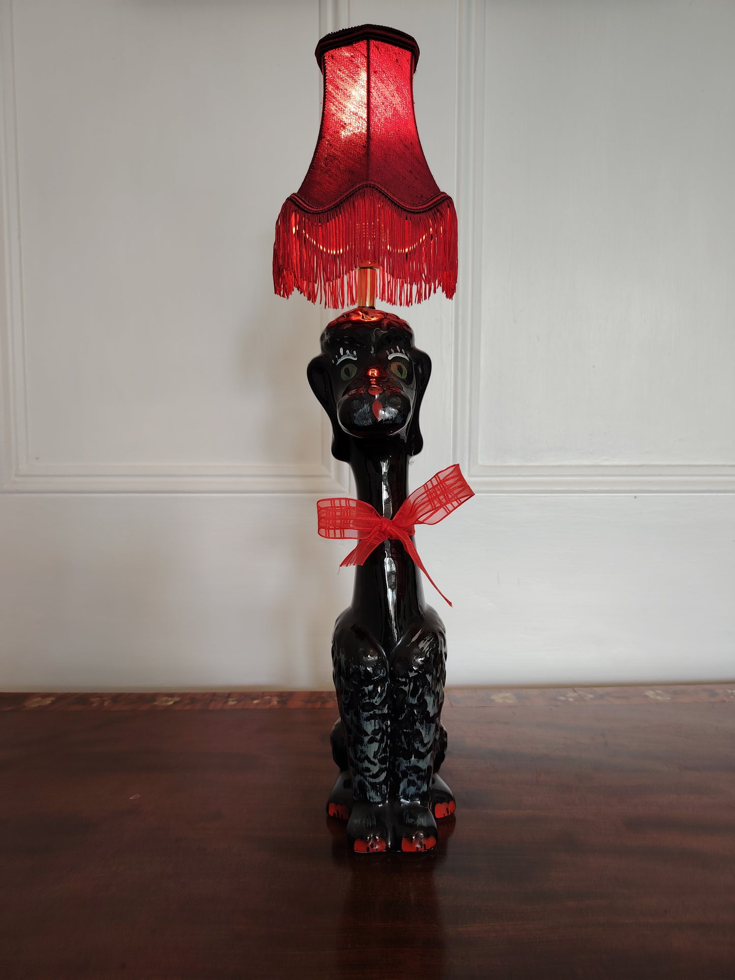 Vintage Reworked Poodle Lamp