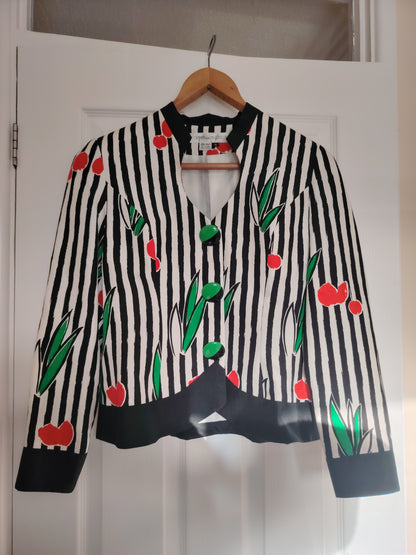 Vintage 80's Ladies Striped Jacket