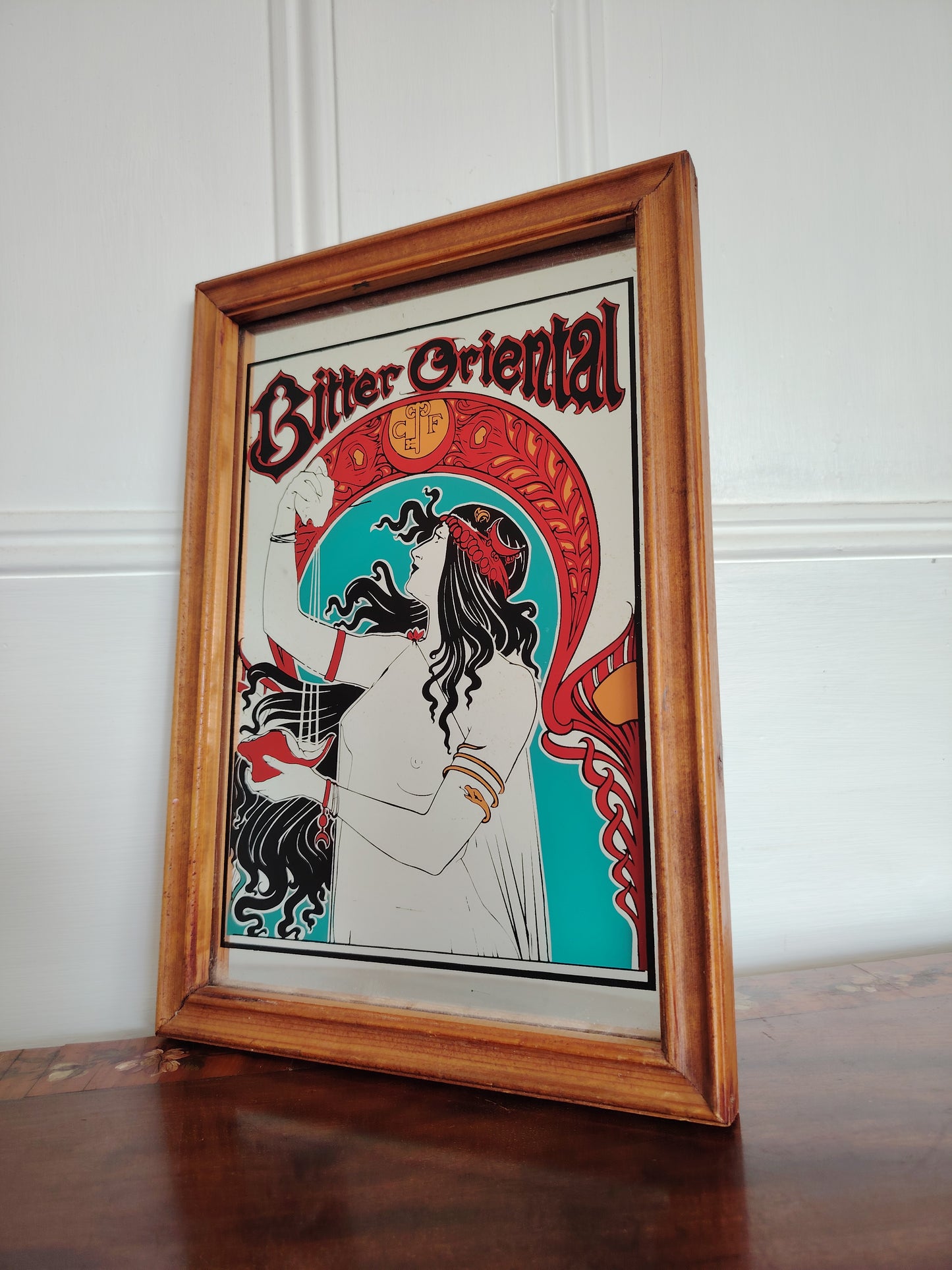 Rare 60's "Bitter Oriental" Picture Mirror