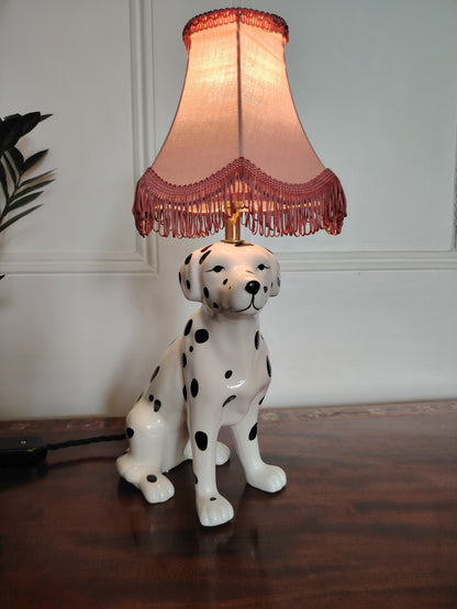 Vintage Reworked Dalmatian Lamp