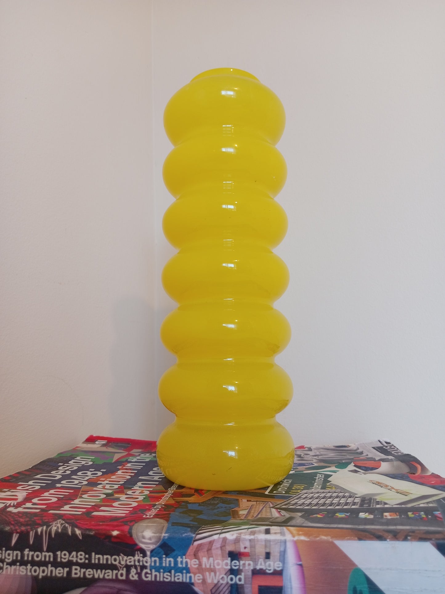 90's IKEA Yellow Solstrale Vase by Anne Nillsson