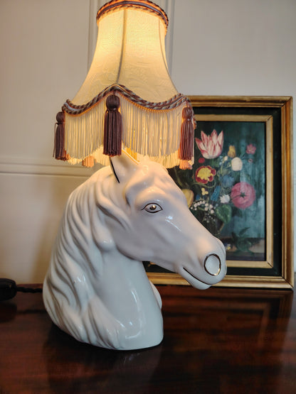 Vintage Reworked Horse Head Lamp