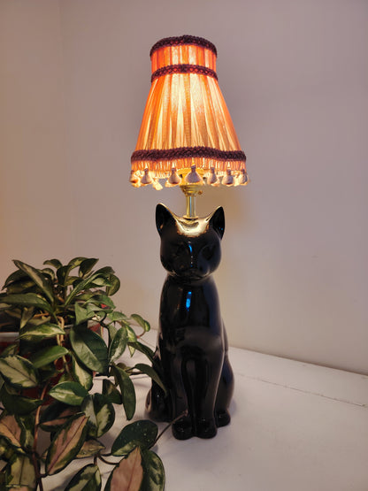 Vintage Reworked Black Cat Lamp 💕 🐈‍⬛