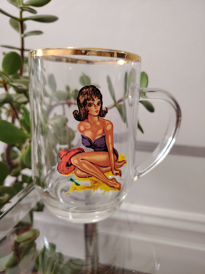 Vintage 60's Peep Show Nude Pint Glass