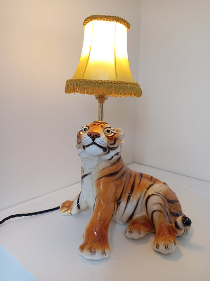 Upcycled Tiger Cub lamp