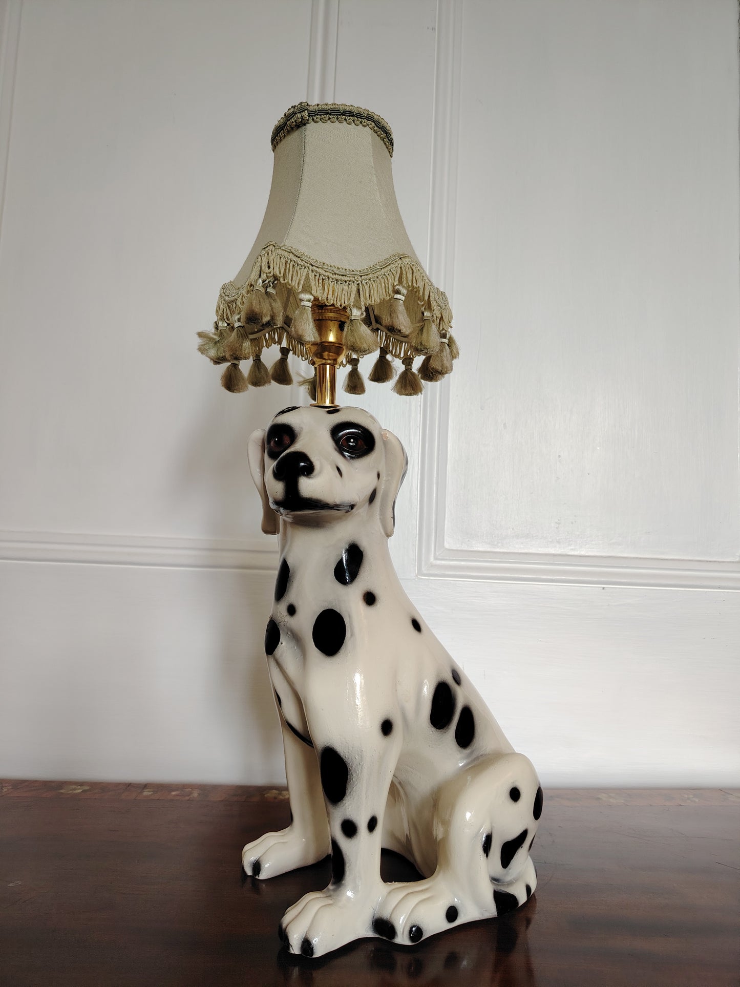 Vintage Reworked Dalmatian Lamp