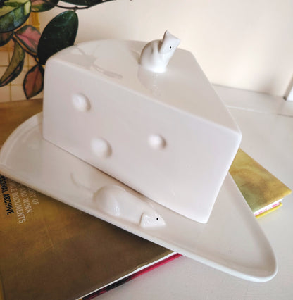 Large Vintage Mouse Cheese Dish