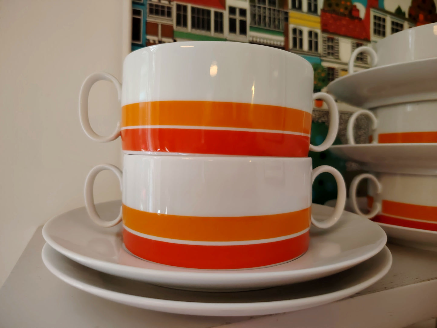 Set of 5 Mid Century Soup bowls by Thomas Germany