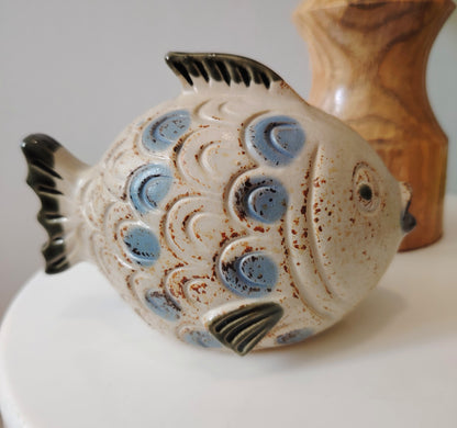 Vintage Studio Pottery Fish money bank