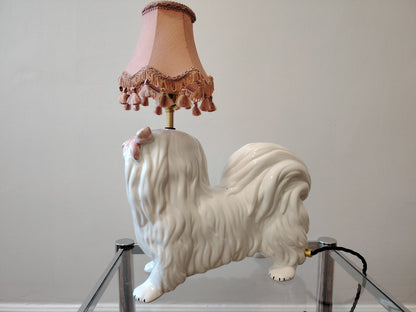 Upcycled Vintage Shitzu Dog Lamp
