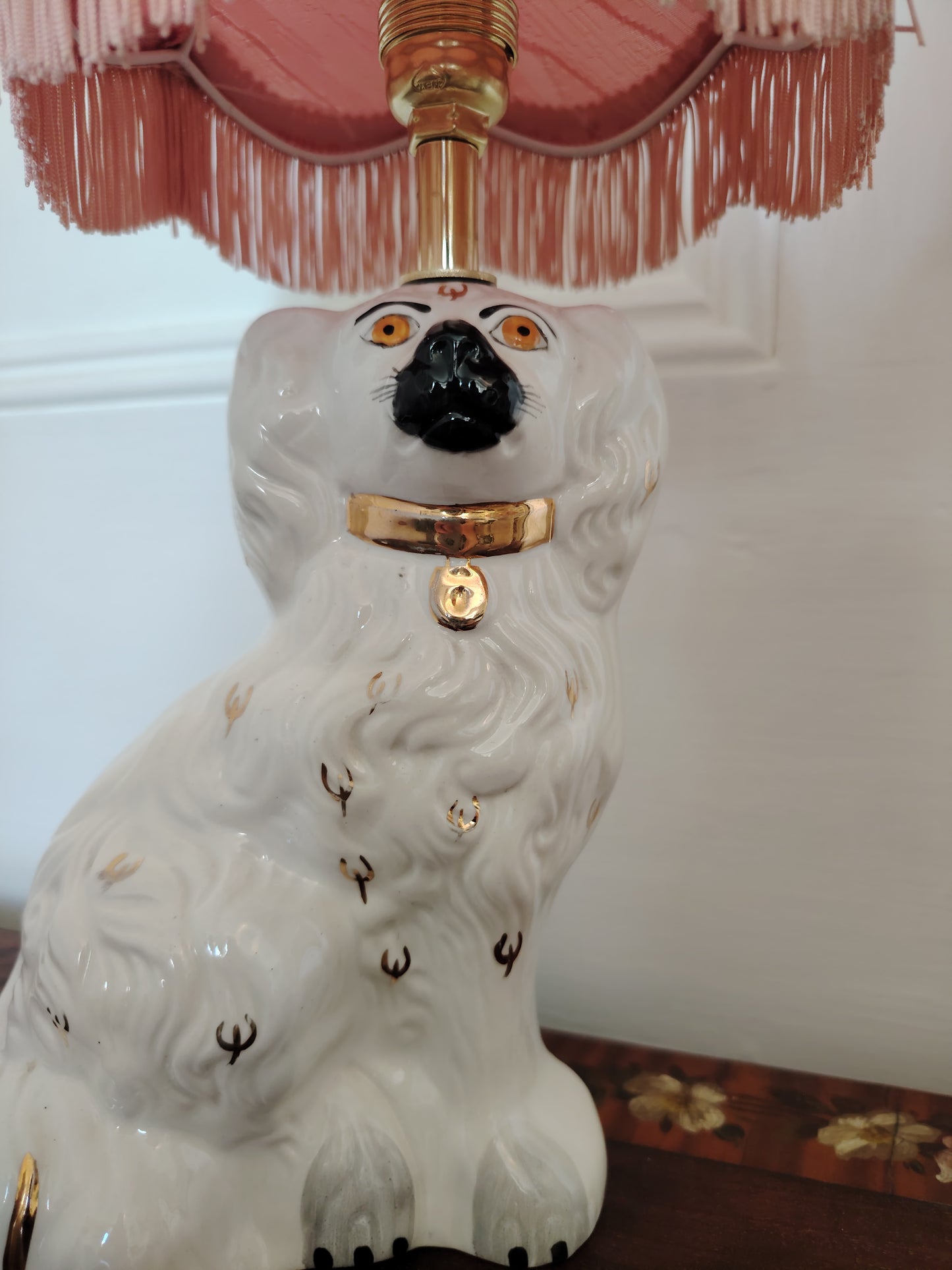 Pair of Vintage Reworked Beswick Pot Dog Lamps