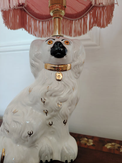 Pair of Vintage Reworked Beswick Pot Dog Lamps
