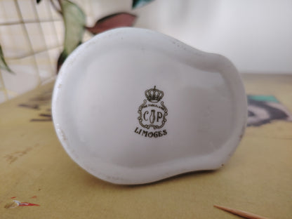 Limoges Dog Catchall/ Cocktail Stick/Match Holder