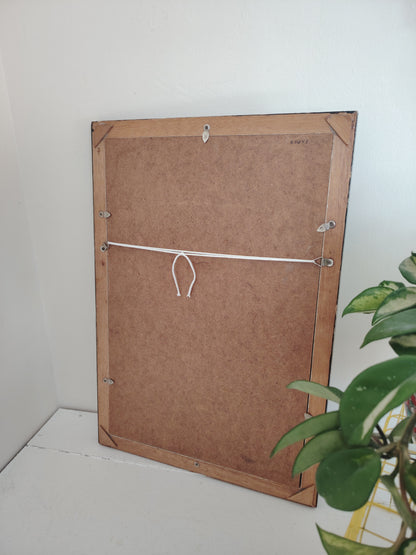 Vintage 70's Art Nouvea Style Hamlet Mucha Mirror