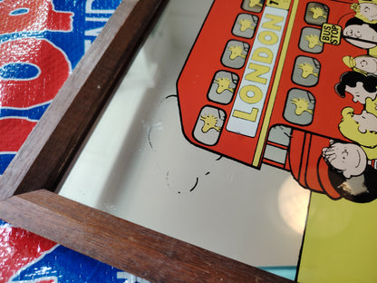 Rare Vintage 1960's Snoopy London Bus Picture Mirror