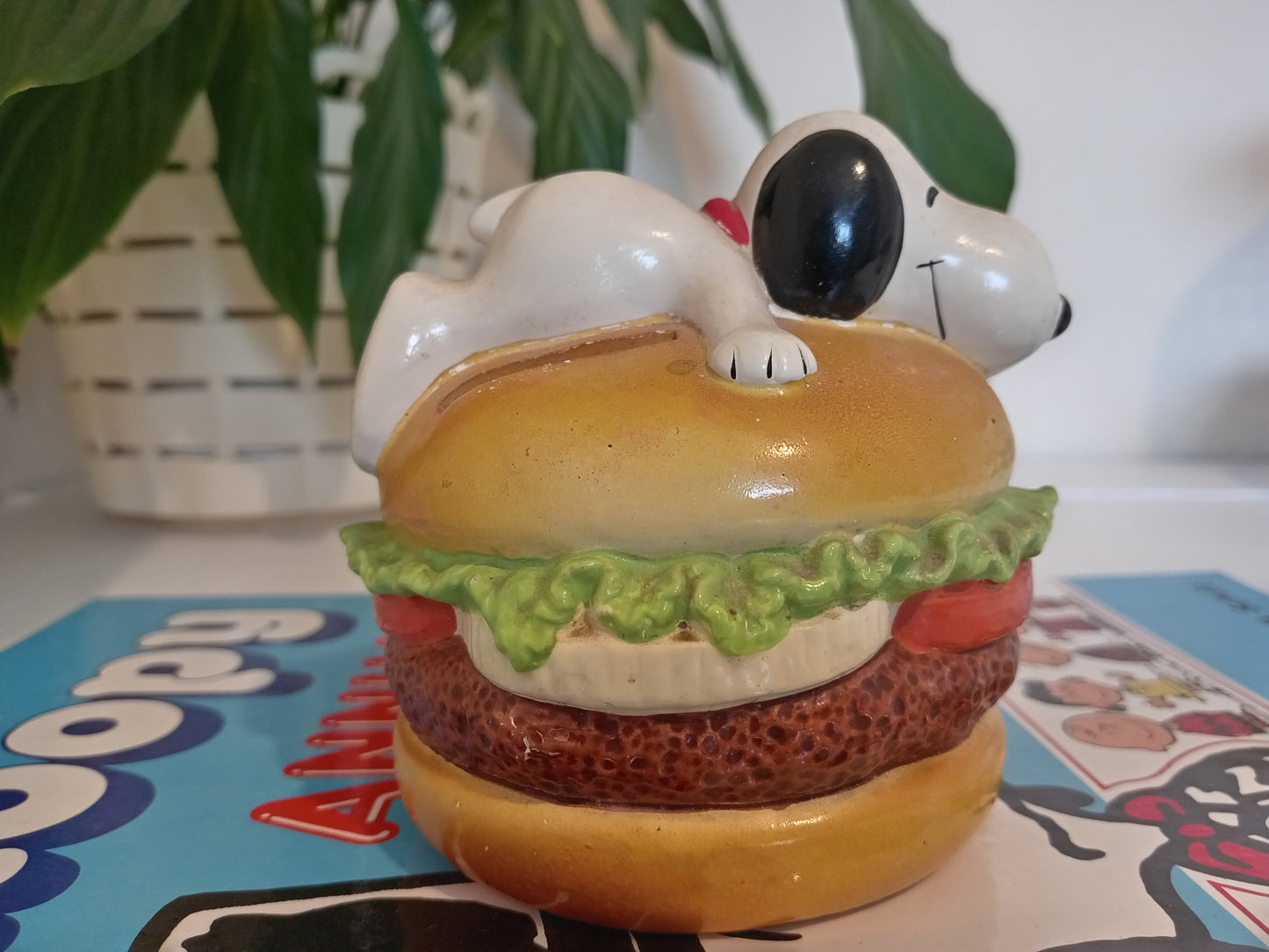 Vintage Snoopy on a Burger Money Box