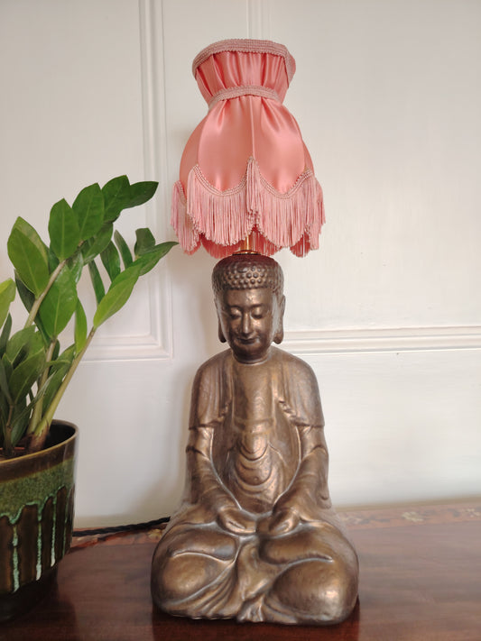 Large Vintage Upcycled Buddah Lamp