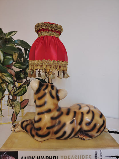 Upcycled Lying Tiger Cub Lamp