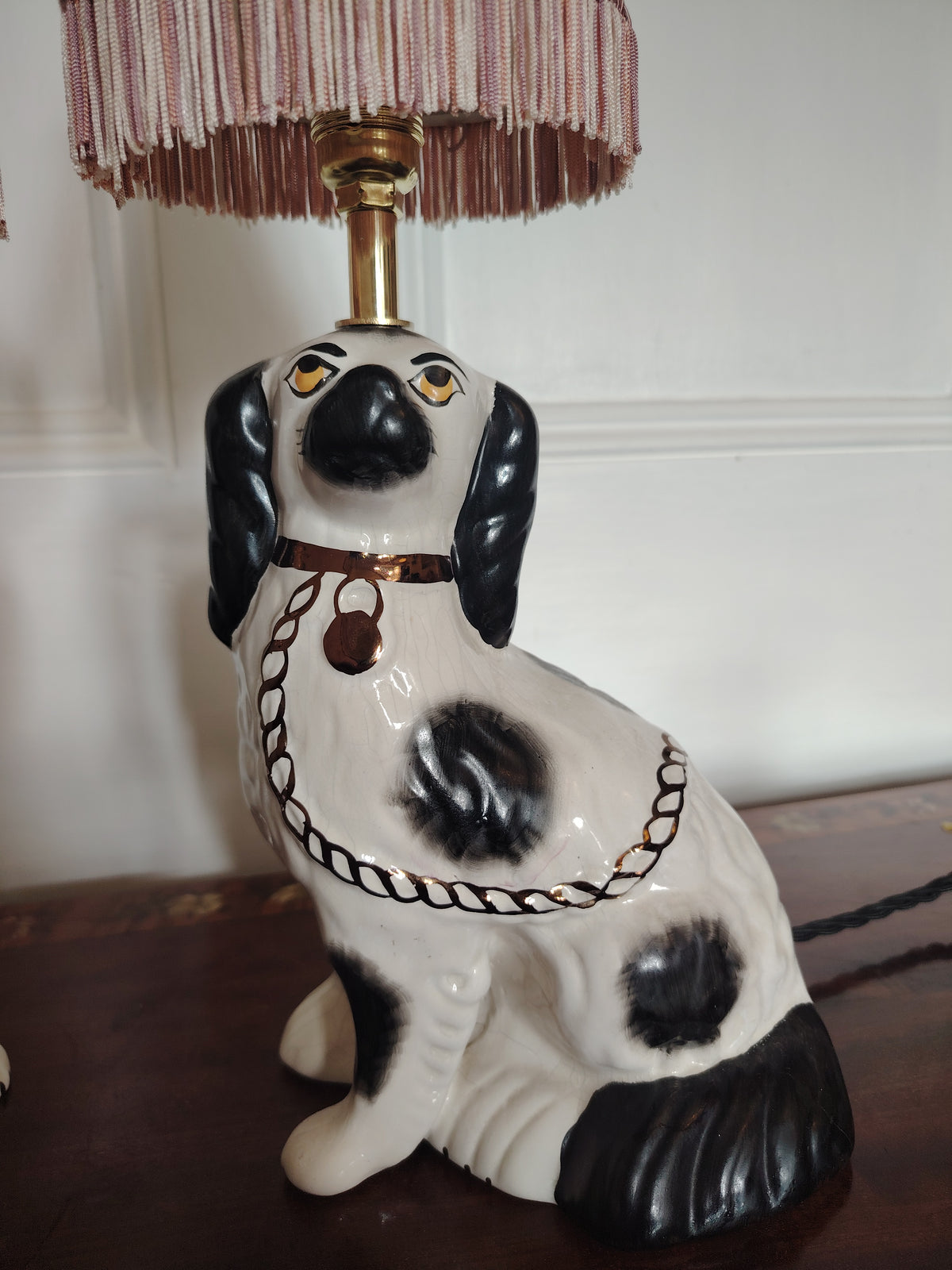 Pair of Vintage Reworked Pot Dog Lamps