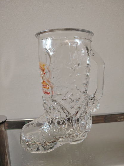 Vintage 80's Cheyenne Saloon Cowboy Boot Glass