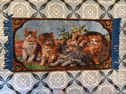 Vintage Cat Tapestry Small Rug/ Wall Hanging