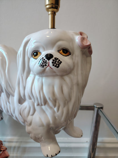 Upcycled Vintage Shitzu Dog Lamp