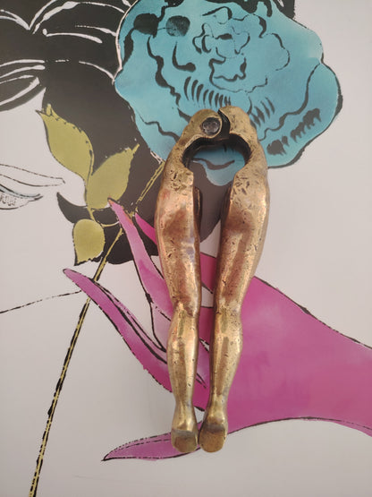 Vintage Solid Brass Legs Nutcracker