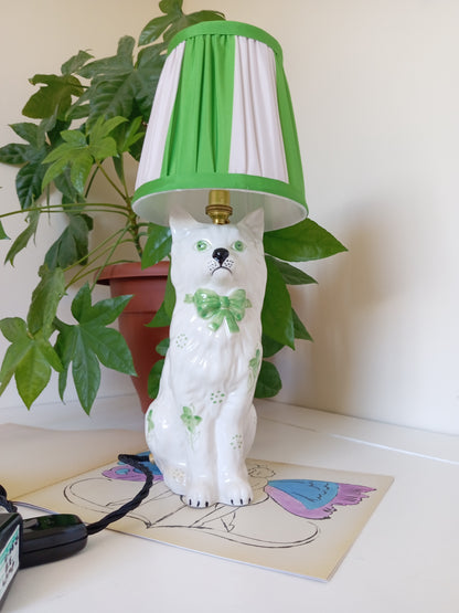 Upcycled Vintage Cat Lamp