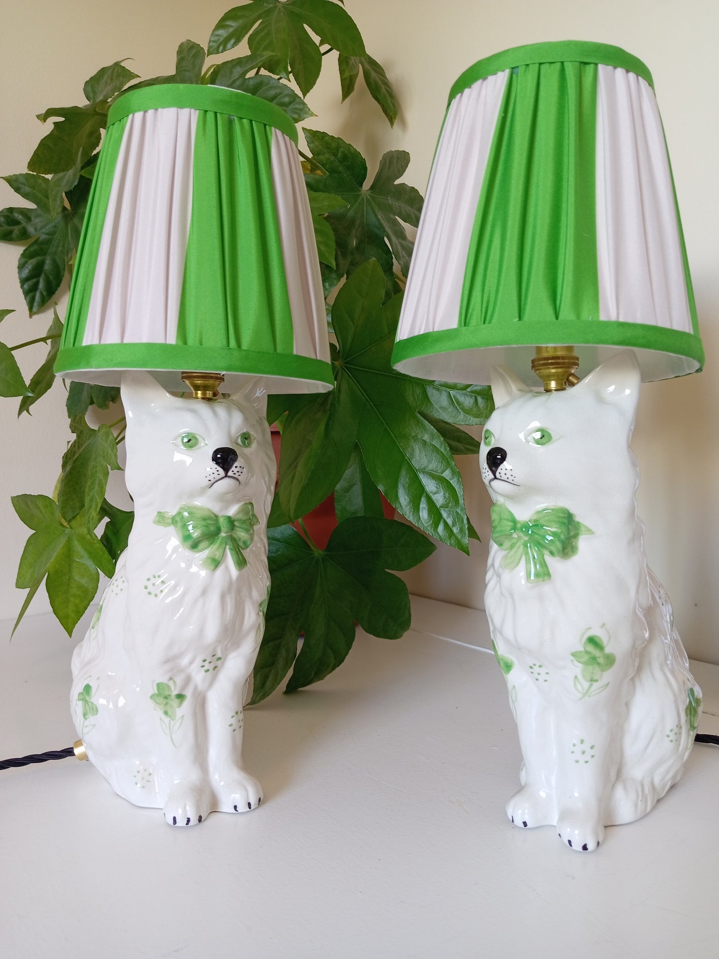 Upcycled Vintage Cat Lamp