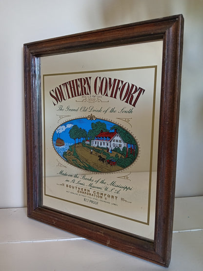 Vintage Southern Comfort Picture Mirror