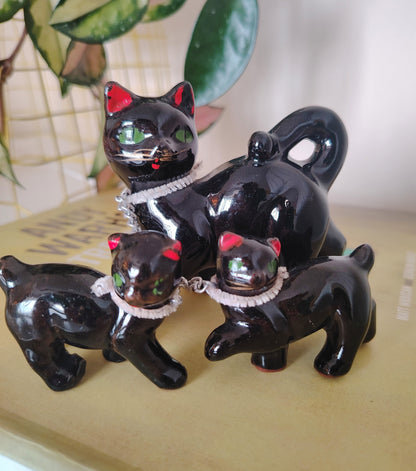 Vintage Lucky Cat and Kittens