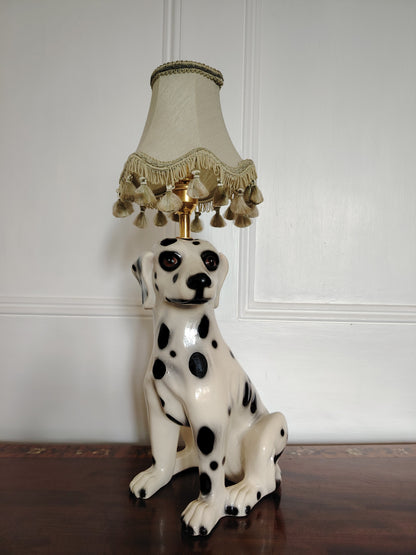 Vintage Reworked Dalmatian Lamp