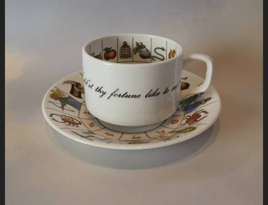 Vintage Fortune Cup and Saucer