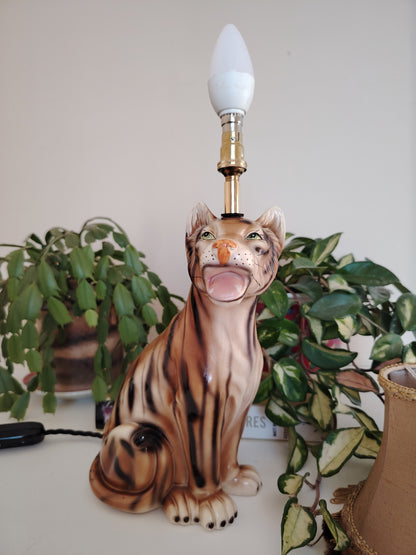 Upcycled Vintage Tiger lamp