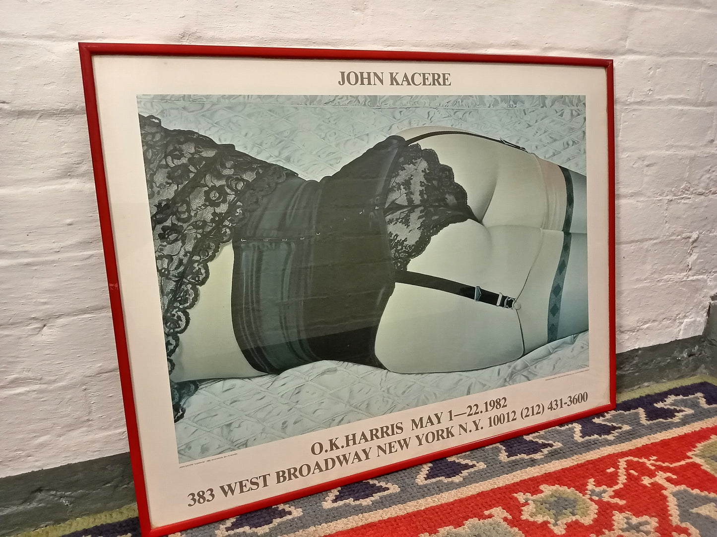 1980's John Kacere Framed Exhibition Poster