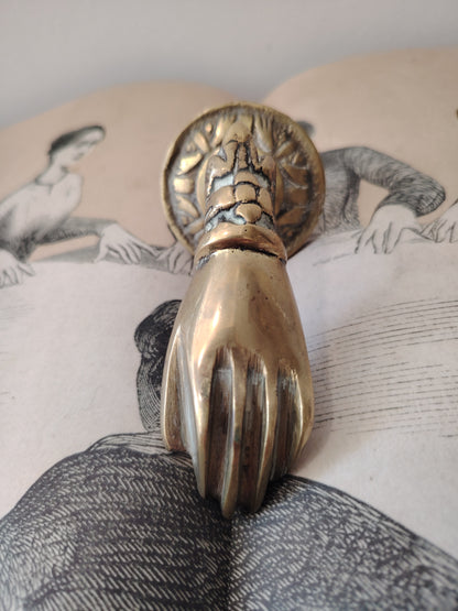 Vintage Brass Hand Door Knocker