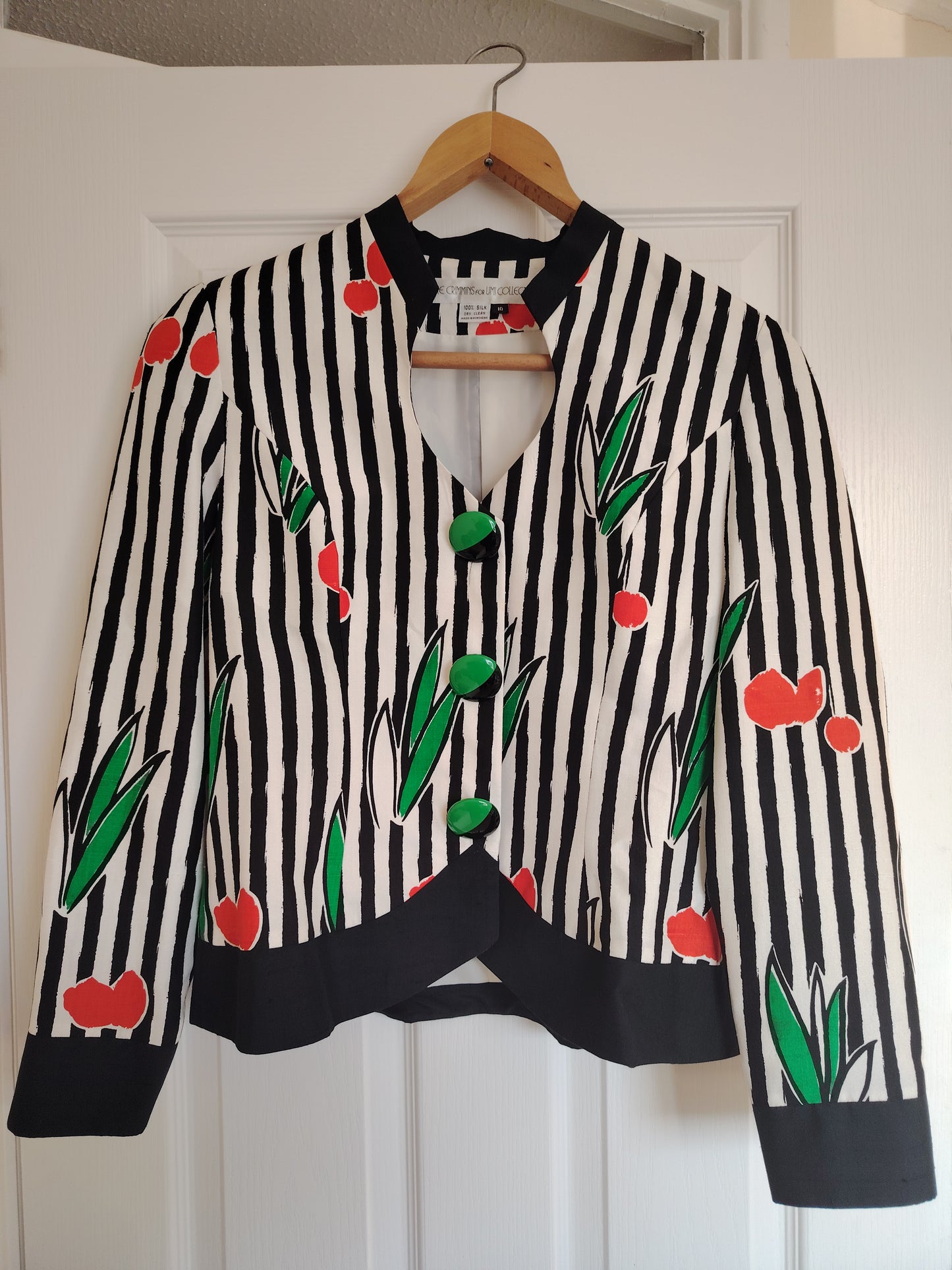 Vintage 80's Ladies Striped Jacket