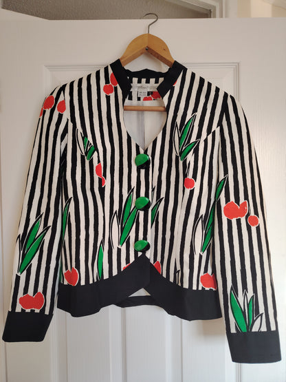 Vintage 80's Ladies Striped Jacket