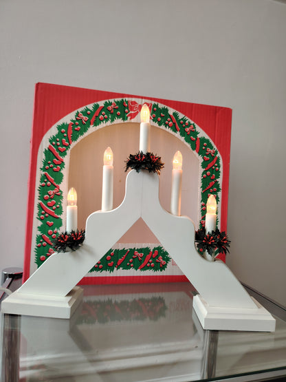 Vintage 70's Swedish Christmas Candle Bridge