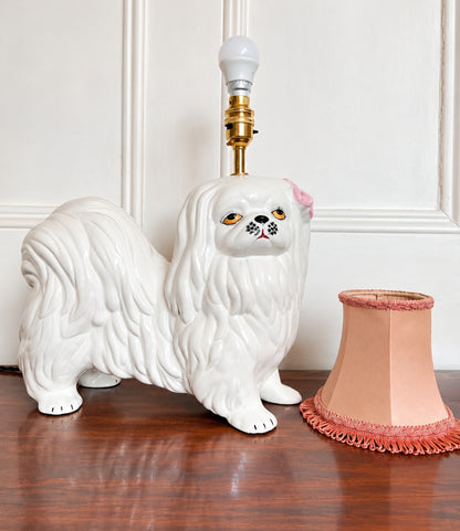 Reworked Vintage Shih Tzu  Dog Lamp 🎀