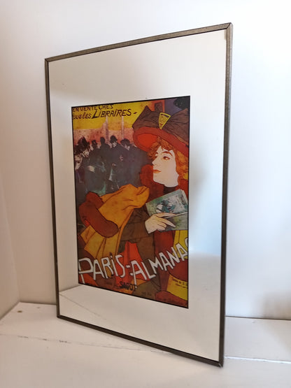 Vintage Georges de Feure "Paris Alamanach" Picture Mirror