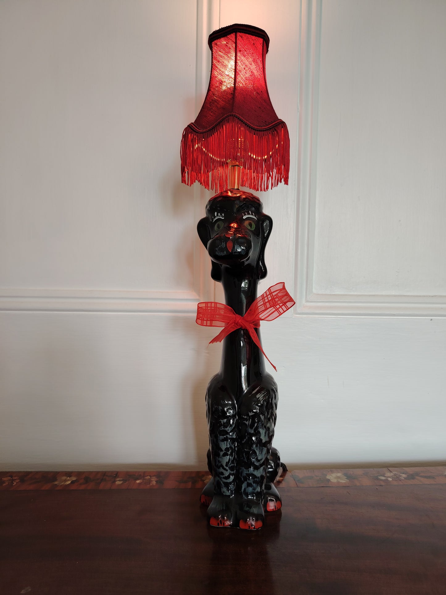 Vintage Reworked Poodle Lamp