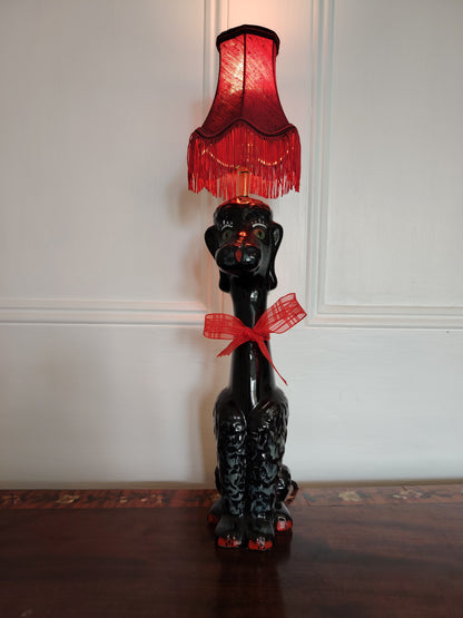 Vintage Reworked Poodle Lamp