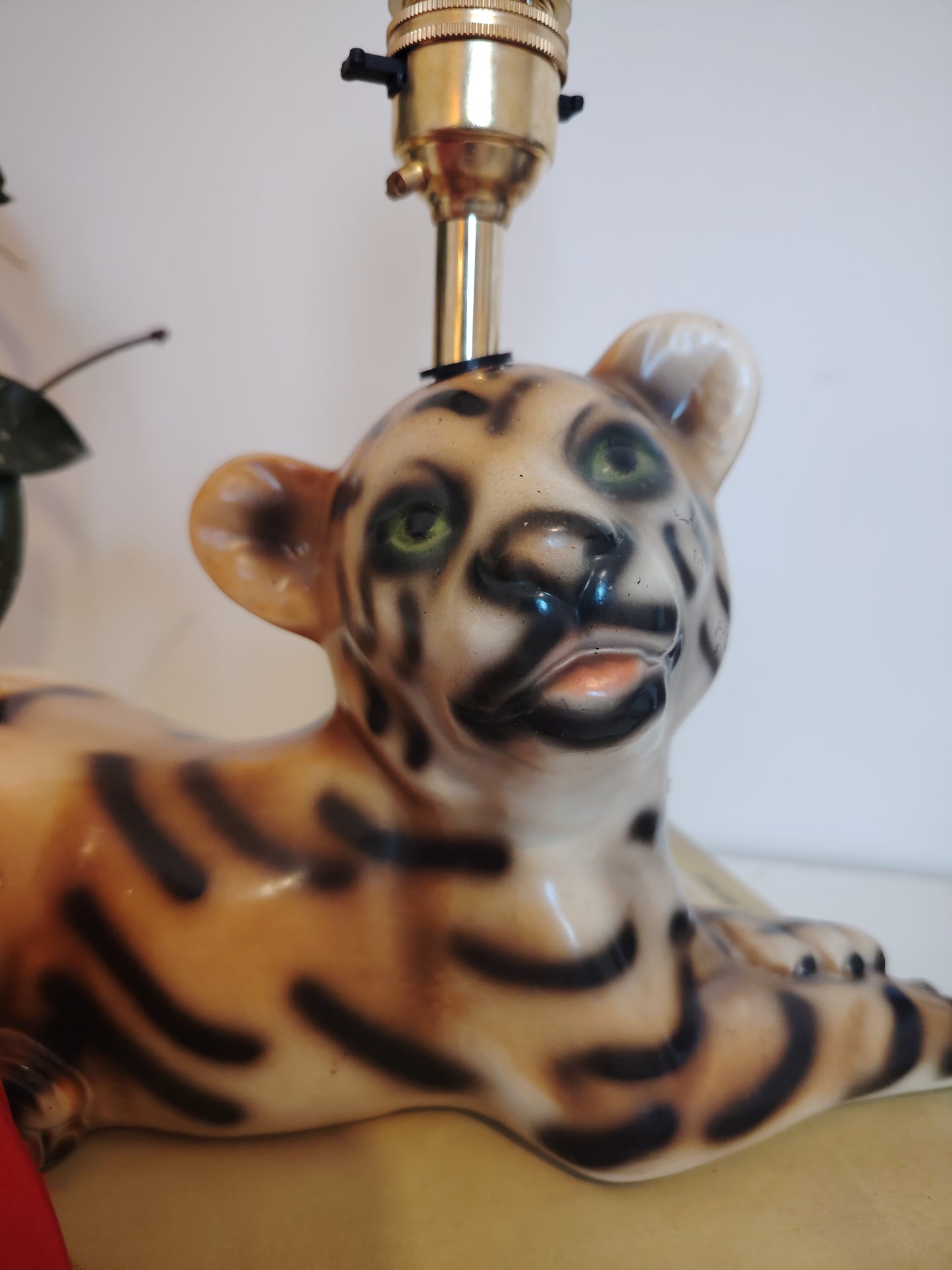 Upcycled Lying Tiger Cub Lamp